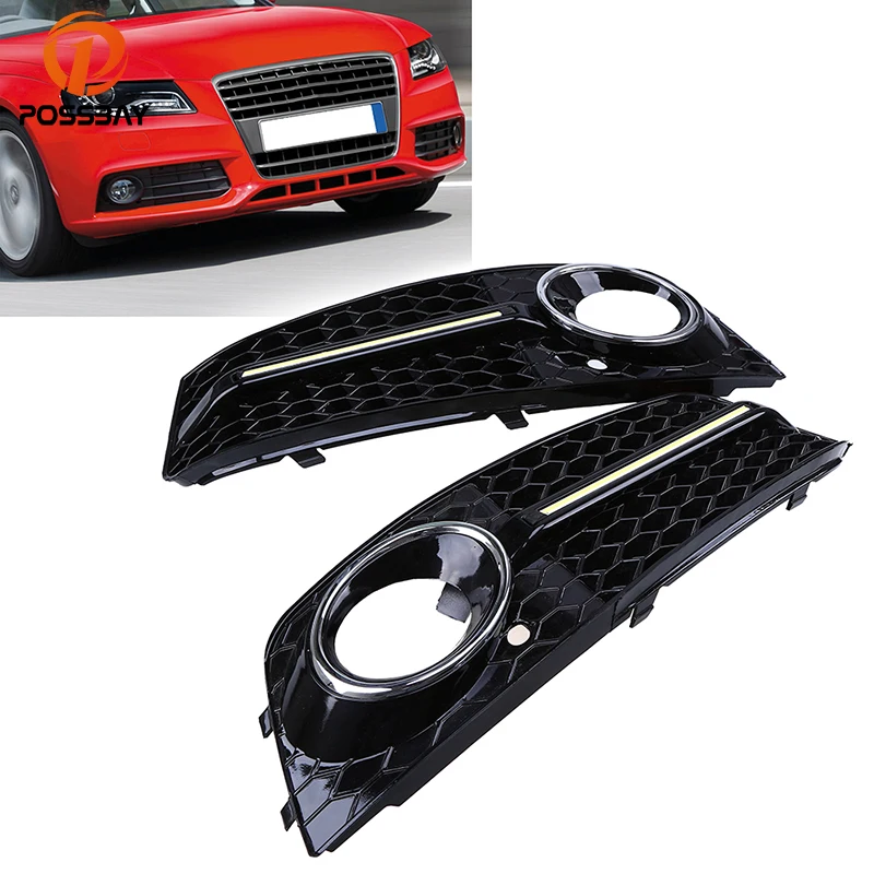 Автомобильные дневные ходовые огни POSSBAY белые светодиодные противотуманные фары