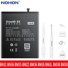 Аккумулятор NOHON BN31 BN36 BM22 BM3E BM3B BM36 BM35 BM3L BM3K, сменная полимерная батарея для Xiaomi Mi 5X 6X 5 5S 4C 8 9 Mix 2 3