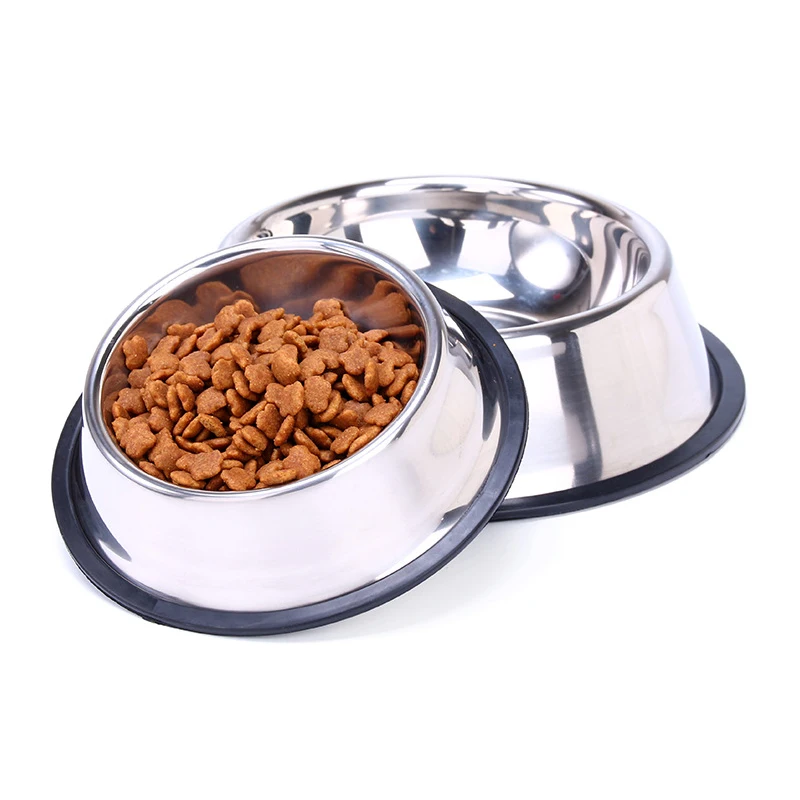 Pet Dog Bowl Stainless Steel Food Bowls Big Puppy Feeder Feeding Water For Dogs Dish Pets Prouducts | Дом и сад