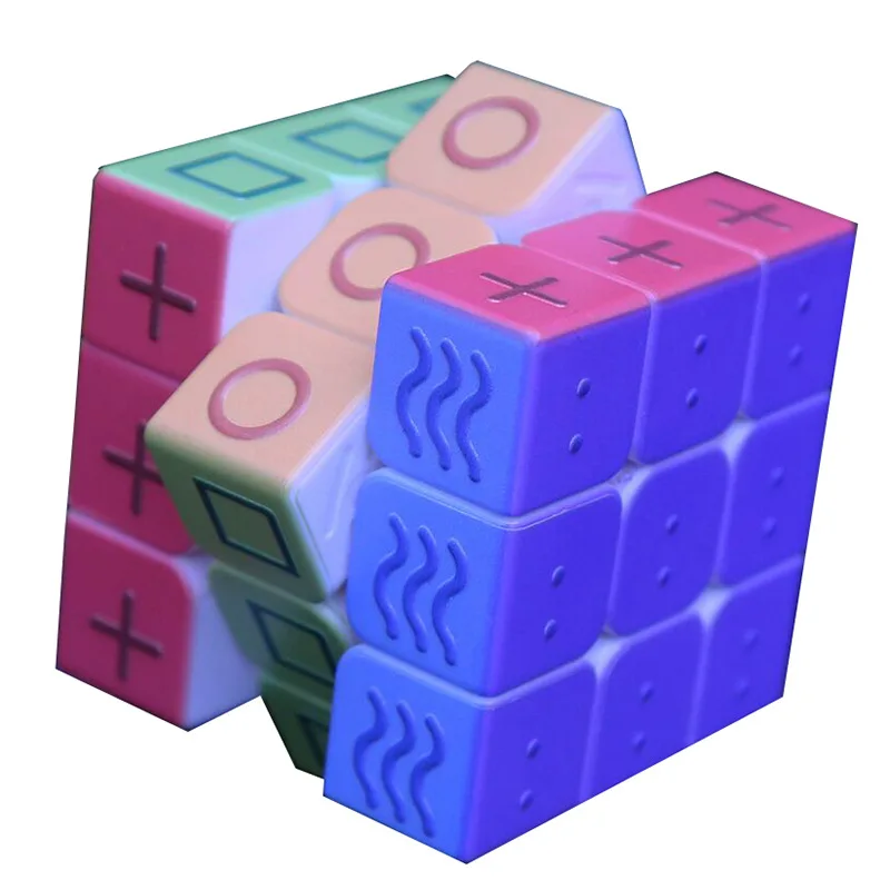 3x3x3 3D взрослых Скорость твист трехмерной с тиснением и изображением судоку, Магический кубик, математика Развивающая игра слепых Брайля игрушка
