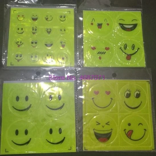 1000 шт. светоотражающие наклейки на велосипед со смайликом|Наклейки велосипед| |