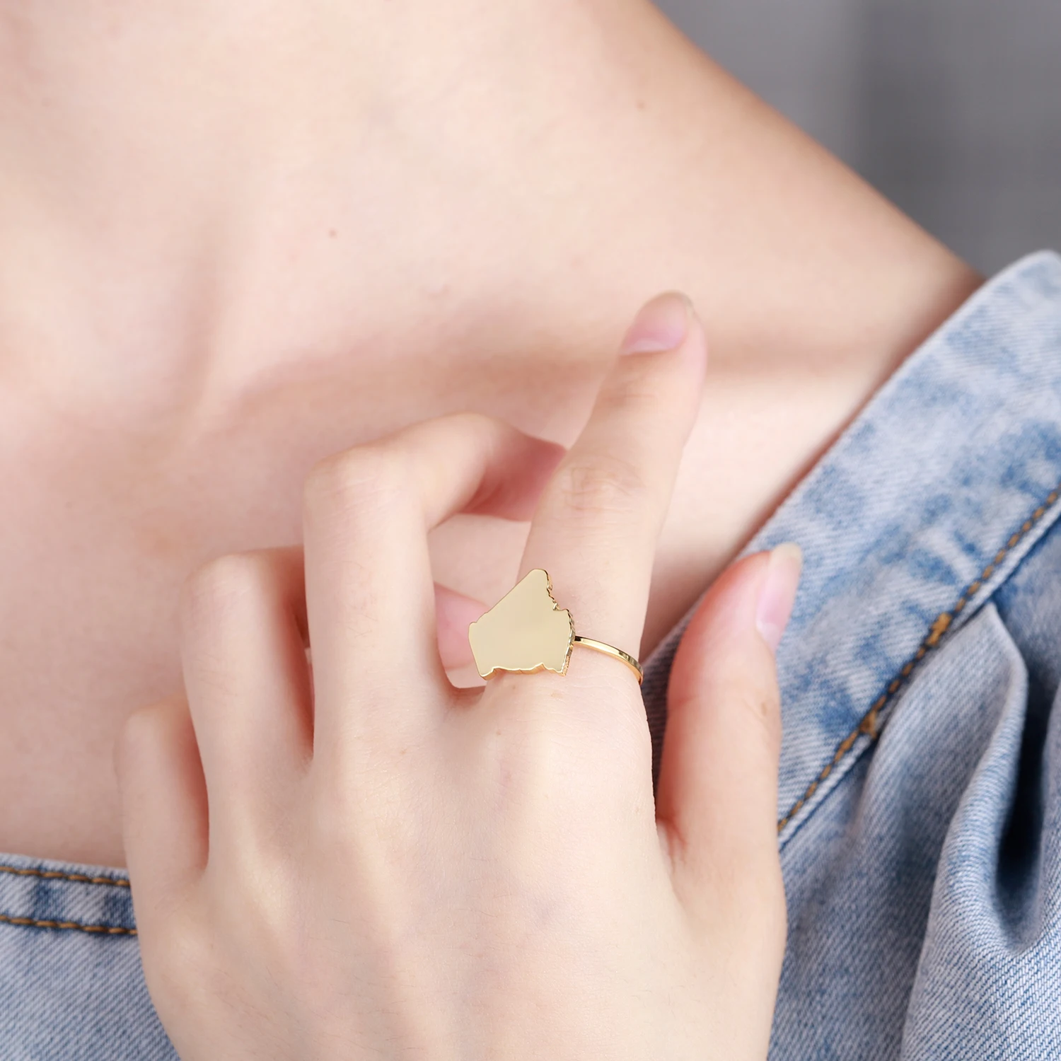 Персонализированная индивидуальная наклейка с надписью Палестина золотой