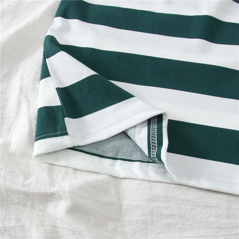 Casual Women Sets 2 Piece Relaxed Striped Short Sleeve Outfits T Shirt and Pants Suit Two Set Tracksuit Sweatsuit Clothes | Женская