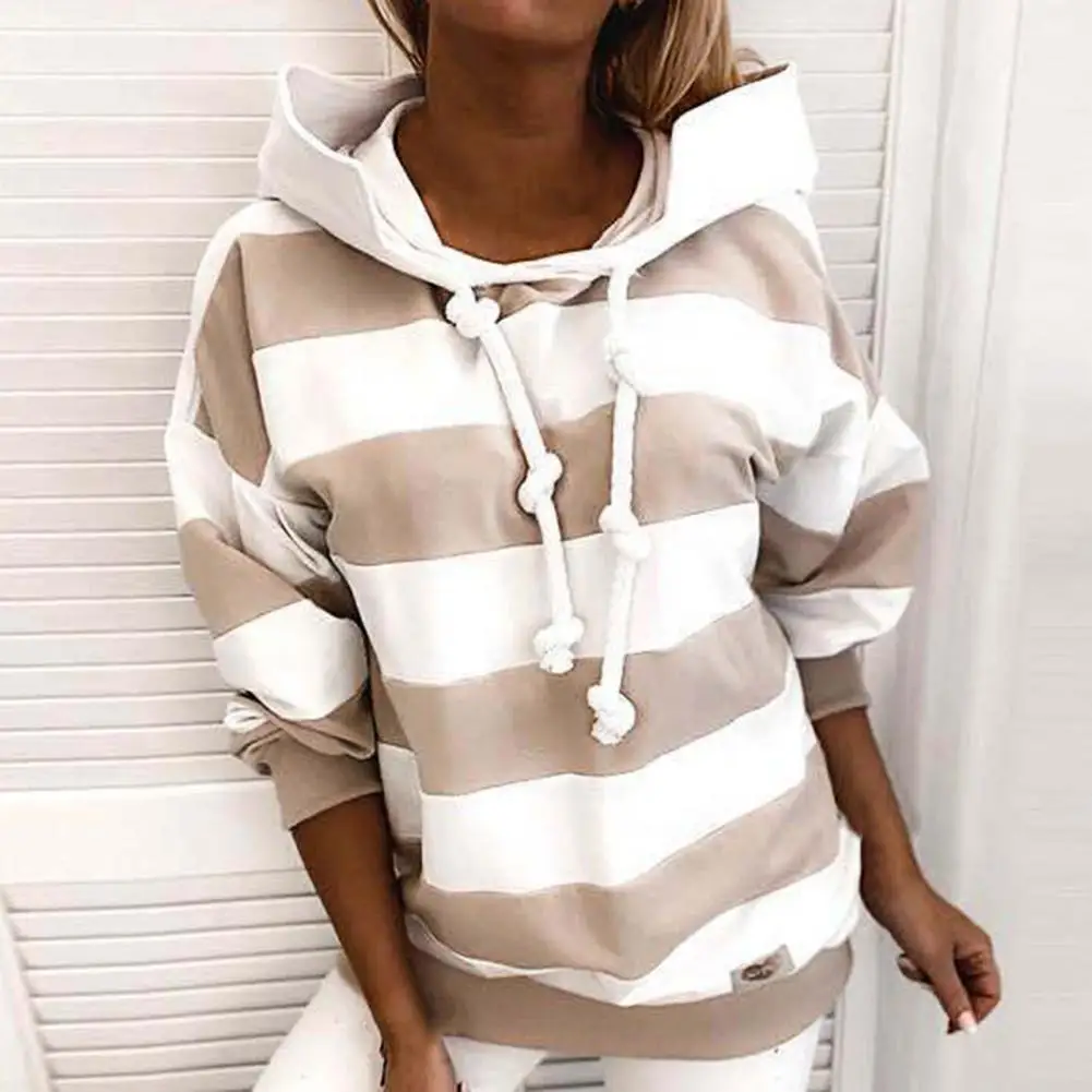 

Женские свитшоты с длинным рукавом, Повседневная Свободная подходящая ко всему модная толстовка с капюшоном, 5 цветов, женские свитшоты на о...