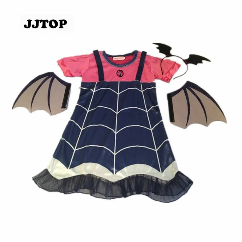 Детский костюм вампирины для девочек платье на Хэллоуин Детская повязка волос