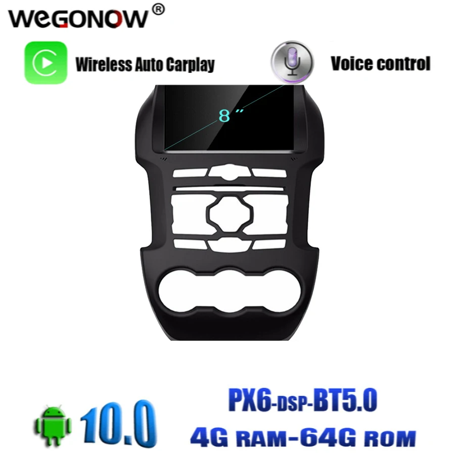 Автомобильный DVD плеер DSP Android 10 0 8 ядер 4 Гб ОЗУ 64 GPS карта RDS радио WIFI Bluetooth 5 для Ford