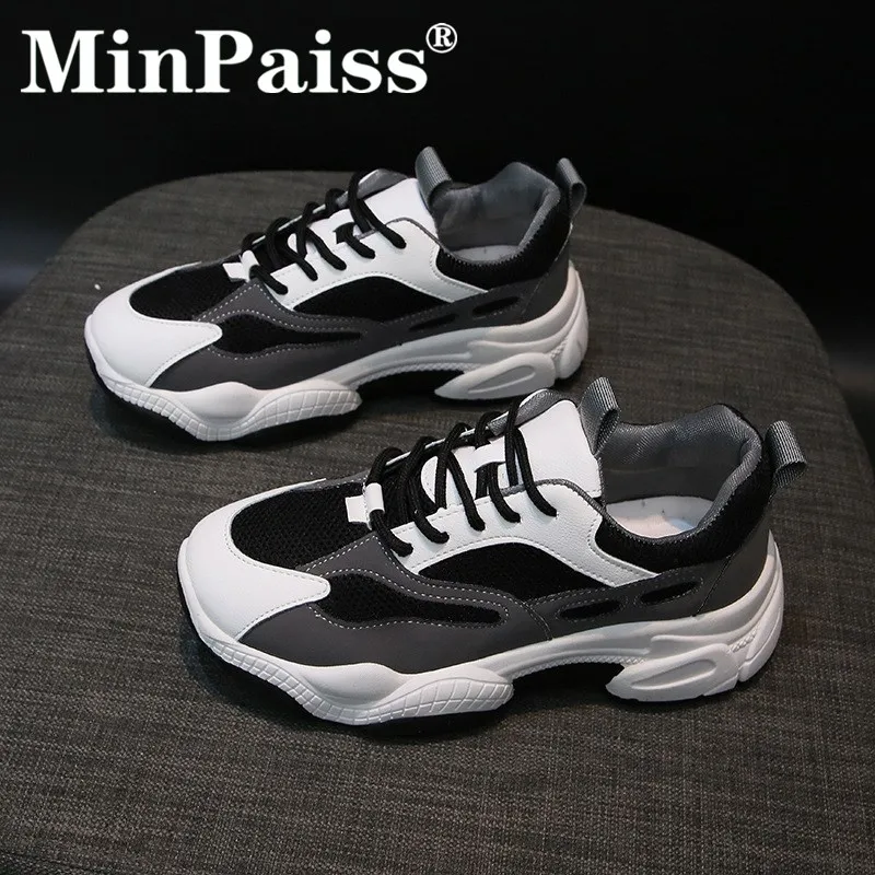 Кроссовки женские сетчатые на шнуровке повседневные Модные сникерсы удобная