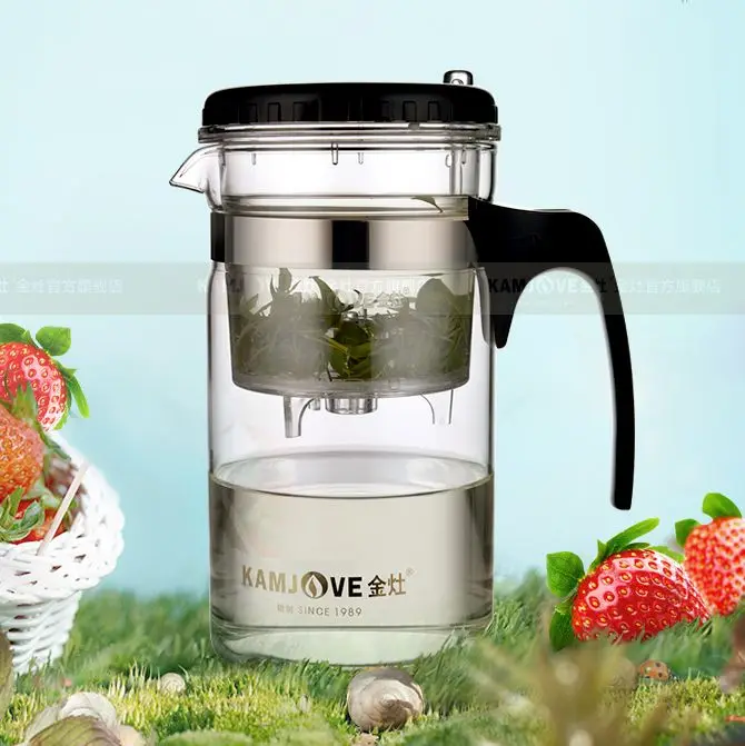 

free shipping Kamjove Tp-200 tea cup belt kung fu tea 1000ml glass teapot elegant glass cup filter cup