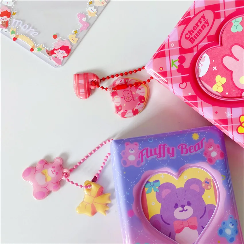 3 Inch Idol Photo Album 40 Pockets Cherry Bear Rabbit Kpop Card Holder Stars Picture Storage Case PVC Photocard Albums | Багаж и сумки