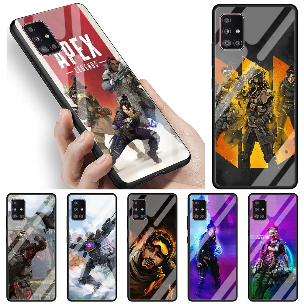 

Apex Legends Glass Phone Case For Samsung Galaxy A51 A71 A50 A21s A52 A70 A72 A31 A10 A91 A30 A40 A41 A11 A12 5G Cover