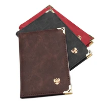 pu leather red russian passport covers men women documents card holder case retro wallet auto driver license bag