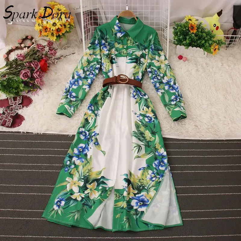 

Бесплатная доставка, элегантное платье, модное, ретро, с принтом, однобортное, с поясом, с отложным воротником, платье для женщин, хит, цвет, д...