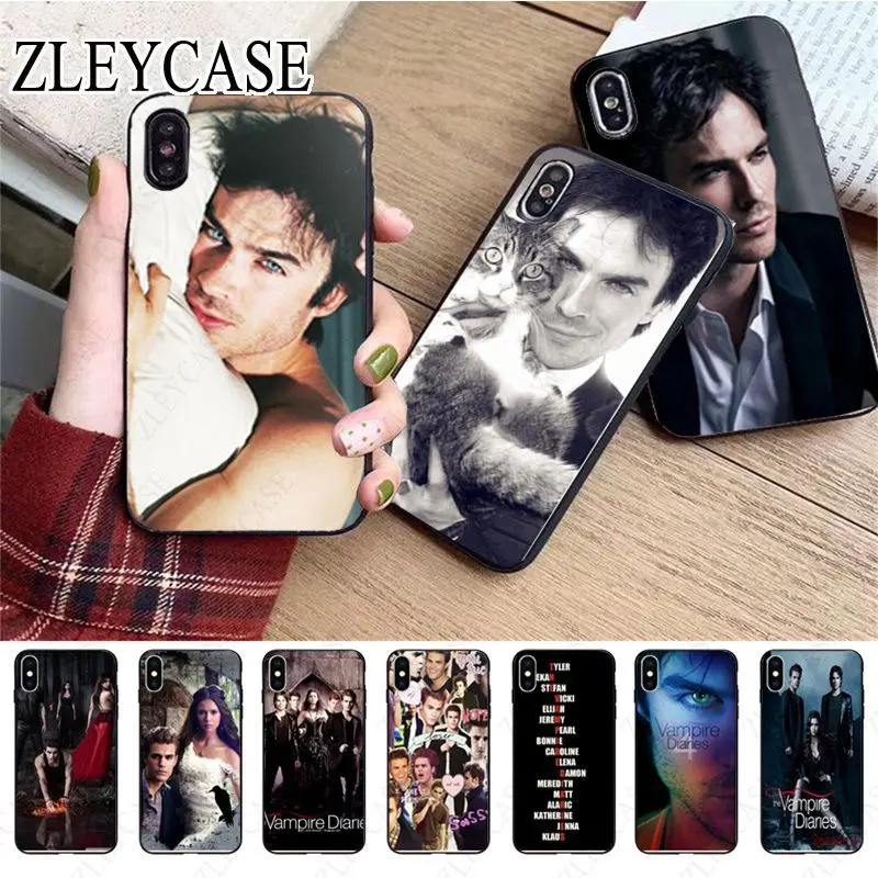 Черный мягкий силиконовый чехол с дневниками вампира для телефона iphone x xs xr xsmax 11