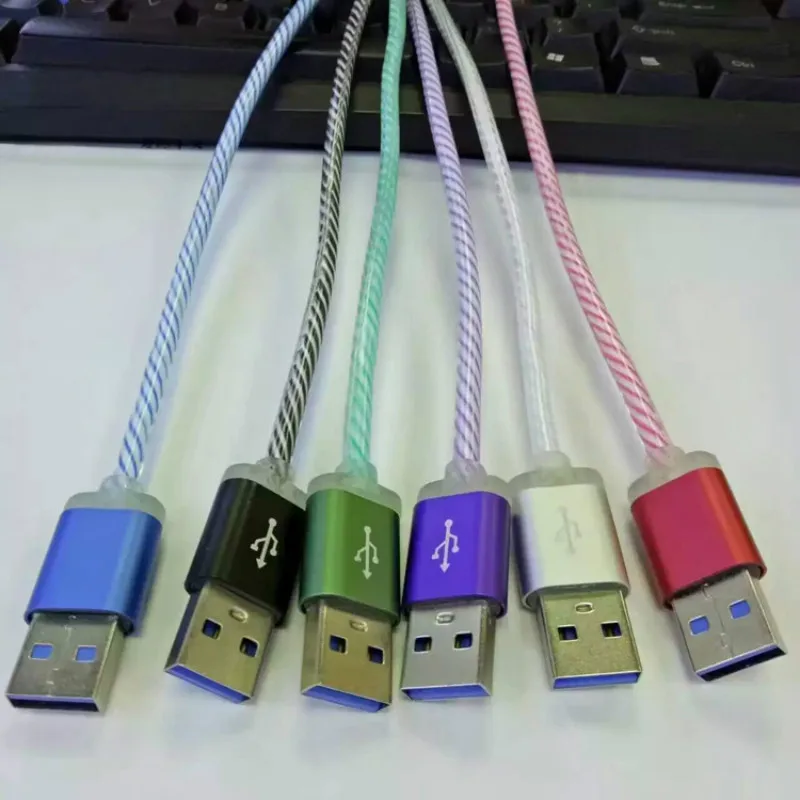 Светодиодный usb кабель для зарядки и с подсветкой micro Micro USB/8 контактный зарядка