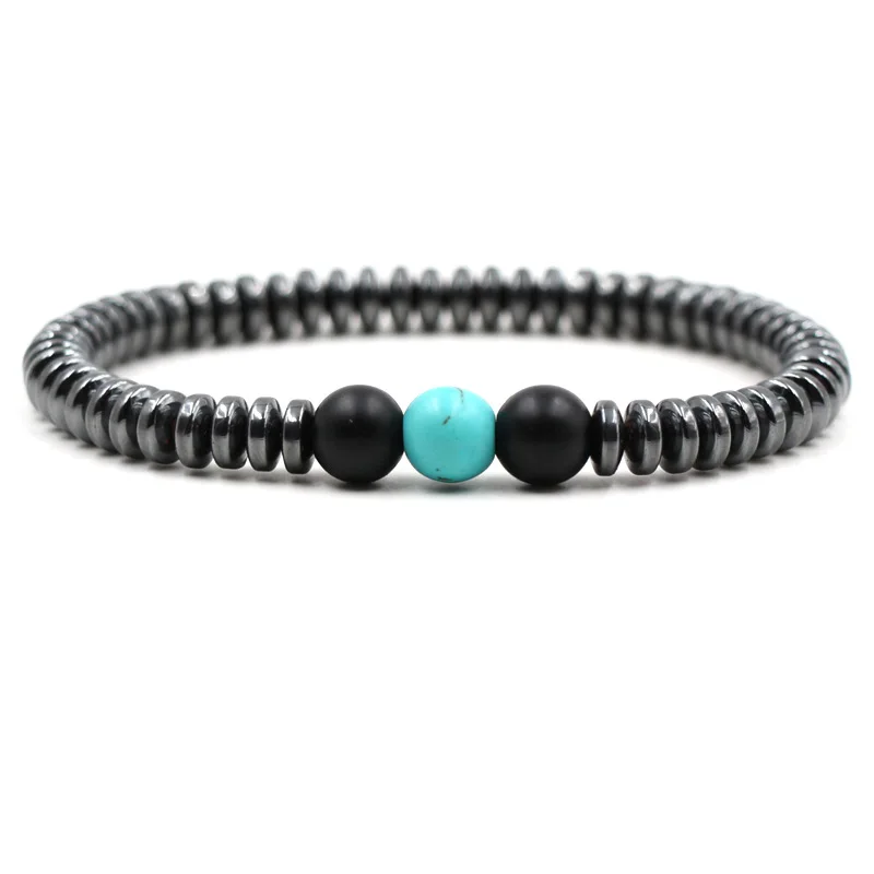 2019 классический Магнитный Environ мужской Тал Черный желчный камень бусины браслет