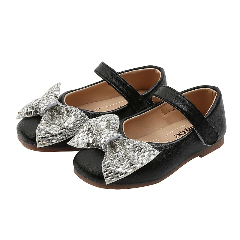 

2020 New Baby Little Girls Leather Shoes Children Wedding Dress Princess Bow-Knot Shoes Toddler Fashion Shoes 1 2 3 4 5 6 Years
