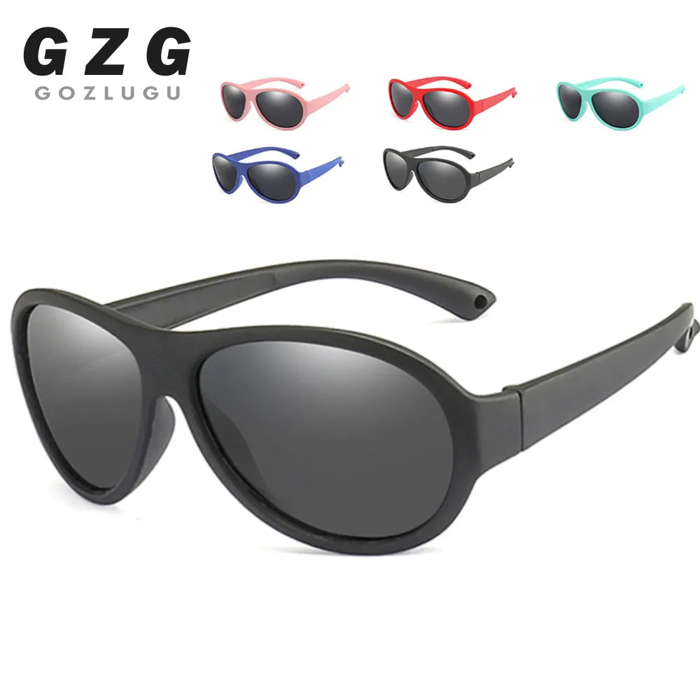 Детские Овальные Солнцезащитные очки UV400 с силиконовым покрытием|Солнцезащитные