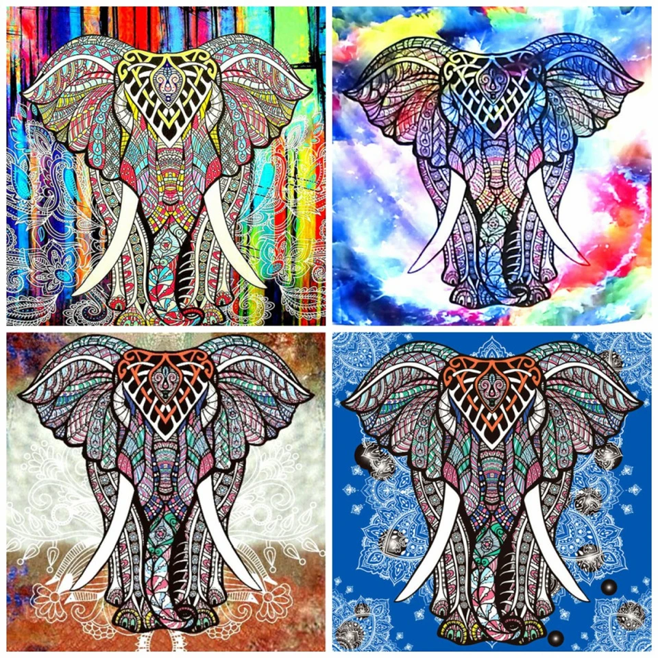 

AZQSD алмазная живопись красочный слон вышивка крестом полный квадрат/круглая дрель Алмазная вышивка животное домашний Декор подарок