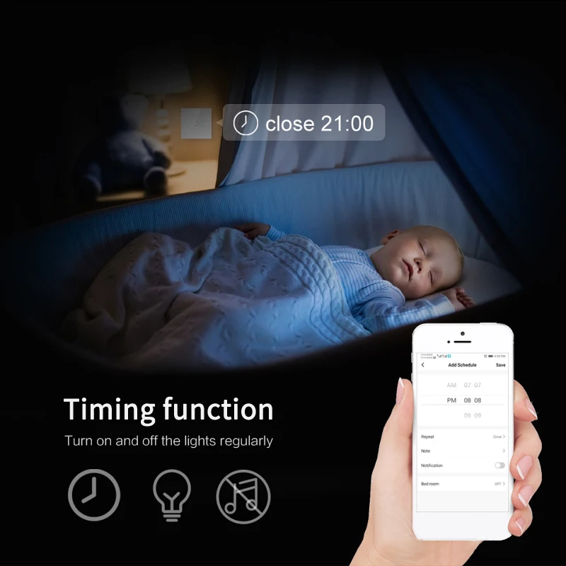 1/2/3 Gang Tuya Smart Life Glass Panel EU Standard Touch Switch Zero/Single Fire Line Voice Control Light Wireless Wall | Электроника