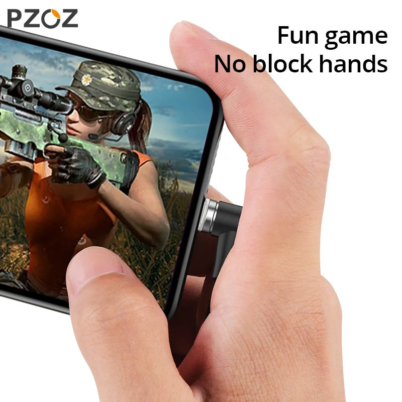 Магнитный кабель PZOZ USB Micro USB/Type C/Lightning для быстрой зарядки с угловым штекером