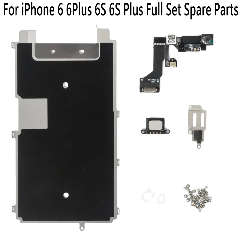1 комплект 6 шт. полный комплект запасных частей для iPhone 6 6S 7 8 Plus фронтальная камера с гибким креплением кабель с динамиком металлическая задняя панель щит