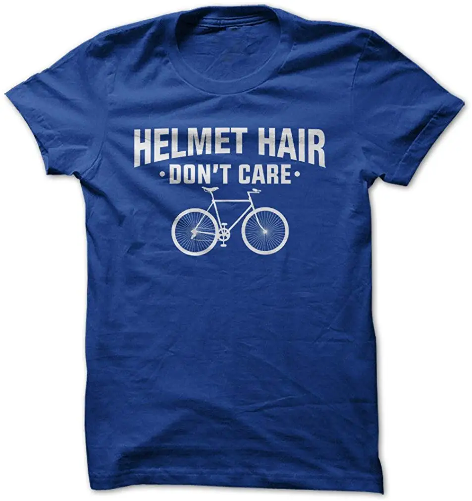 Шлем Hair Don't Care-забавная Футболка-сделано по требованию в США Унисекс Мужская
