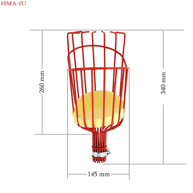 

Convenient High Tree Metal Fruit Picker Basket Fruits Catcher Gardening Supplies