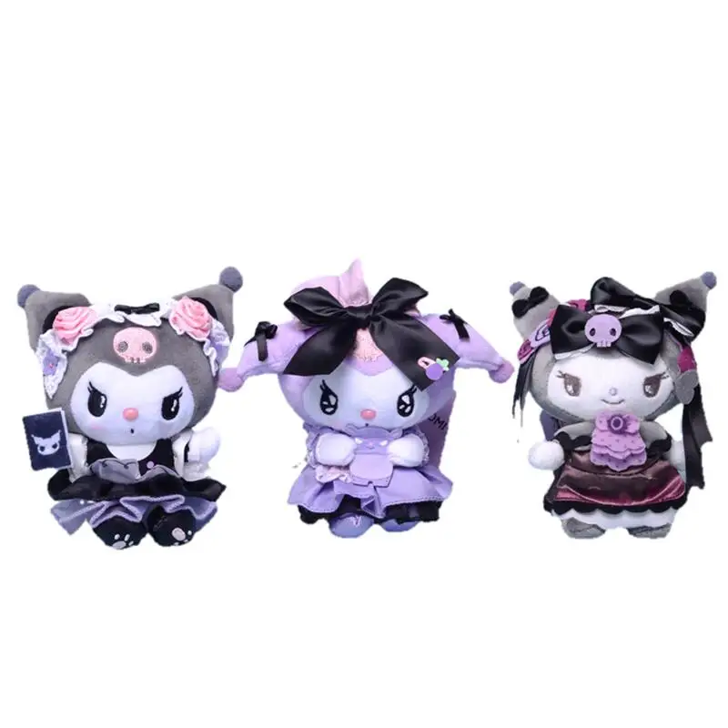 

10 см кавайная искусственная кожа аниме Sanrio Kuromi Lolita милый рюкзак Декор детские мягкие игрушки подарок для детей