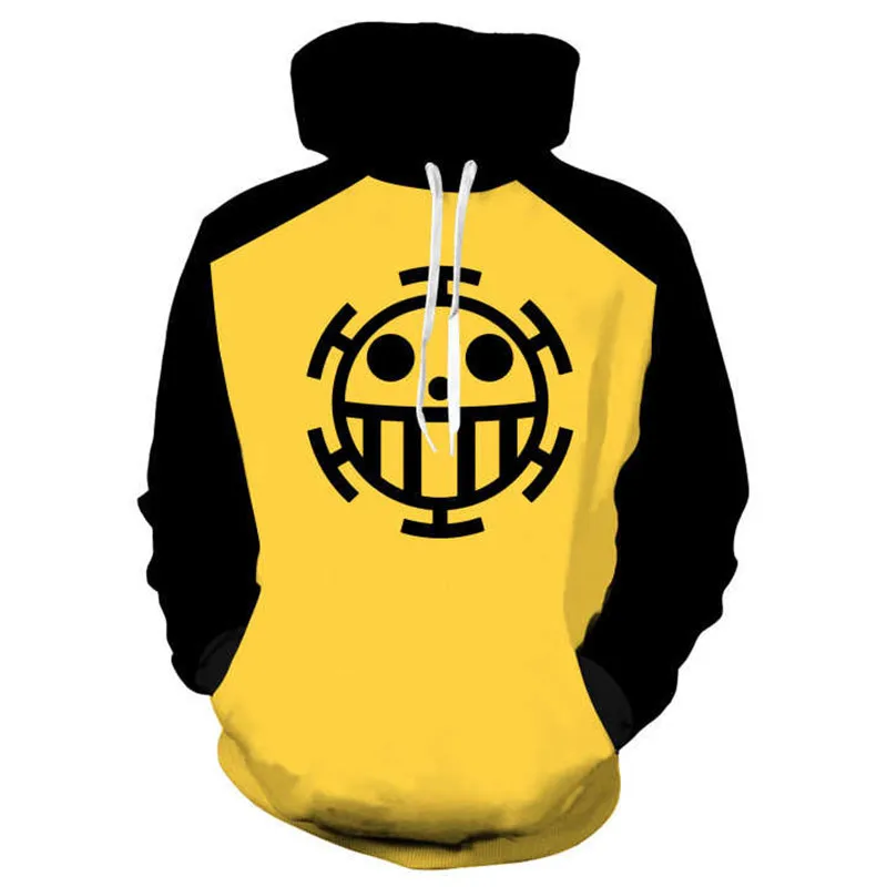 Одежда для фанатов цельный свитшот с 3d принтом косплей Trafalgar Law толстовки