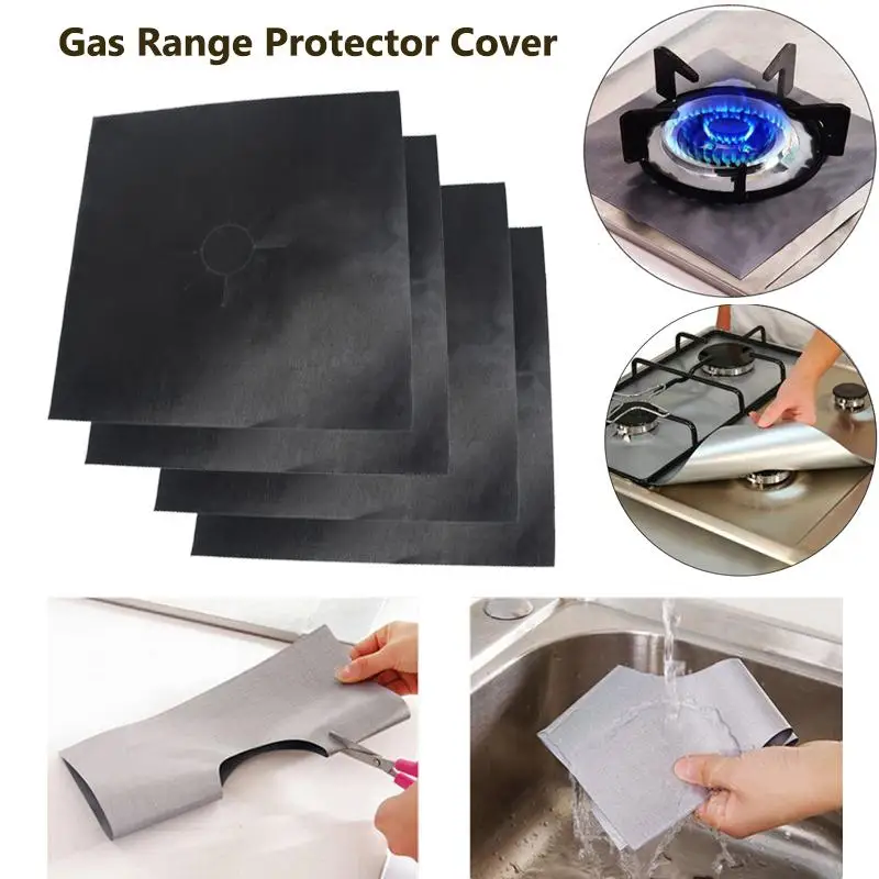 4 шт. Защитная крышка для газового диапазона сверхмощные вкладыши духовки