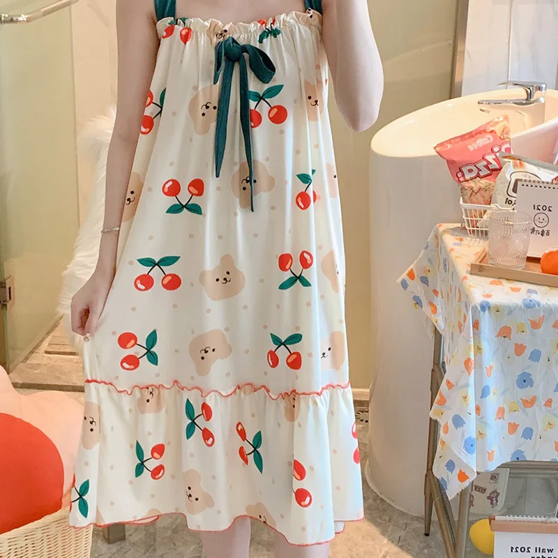 Женская ночная рубашка хлопковая Сексуальная Повседневная Домашняя одежда на