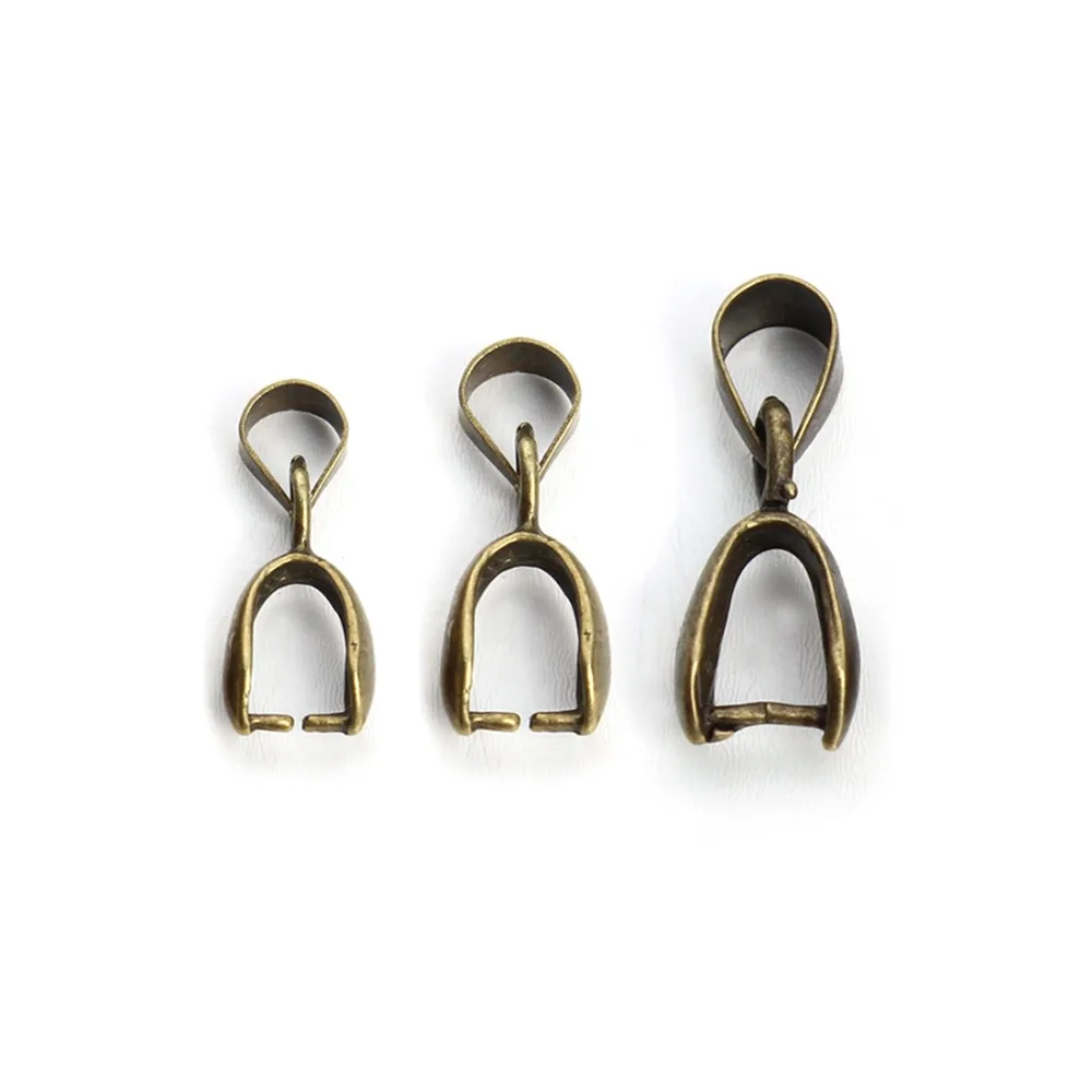 Ciseng 50 шт. медный Золотой родиевый металлический зажим подвеска-Бейл 5x14 6x17 7x20 мм