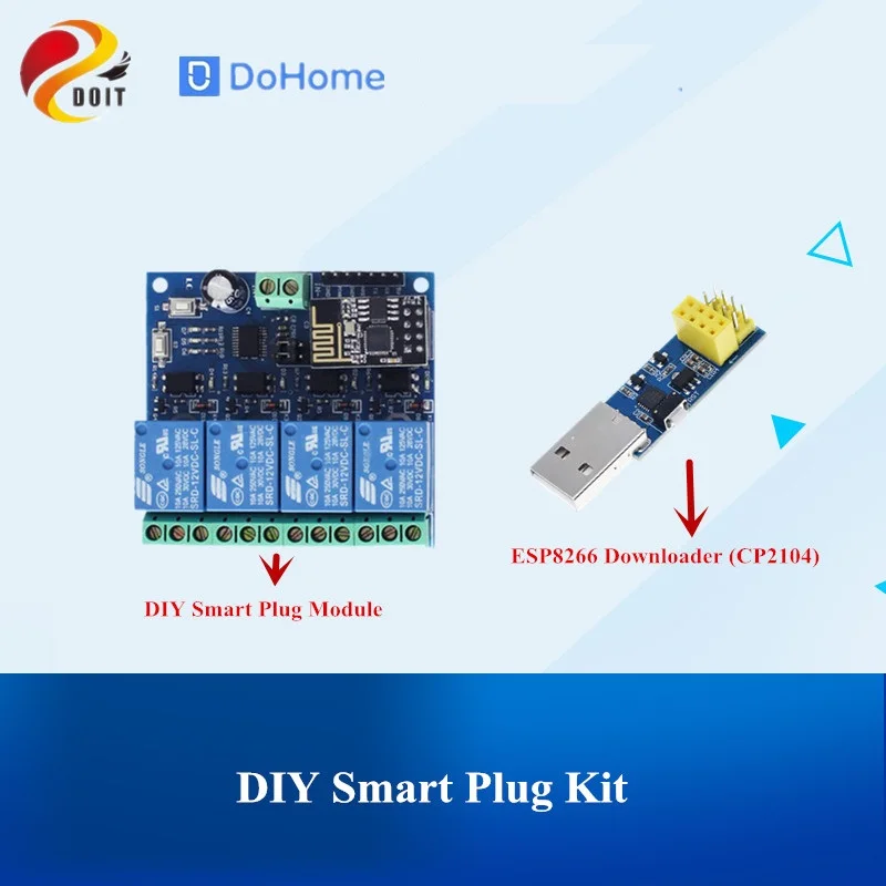 DoHome DIY Smart Plug четырехполосная WiFi умная розетка может использовать Siri (без Apple MFi) не
