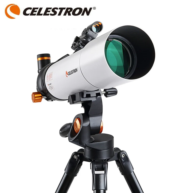 

Астрономический телескоп Celestron, 80/500 мм, рефракционный, HD, с большим увеличением, с красным звездочным видоискателем, стандартный держатель