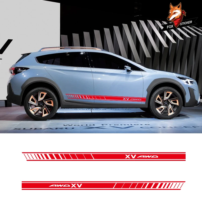 Двусторонняя глянцевая Автомобильная наклейка графика виниловые боковые полосы