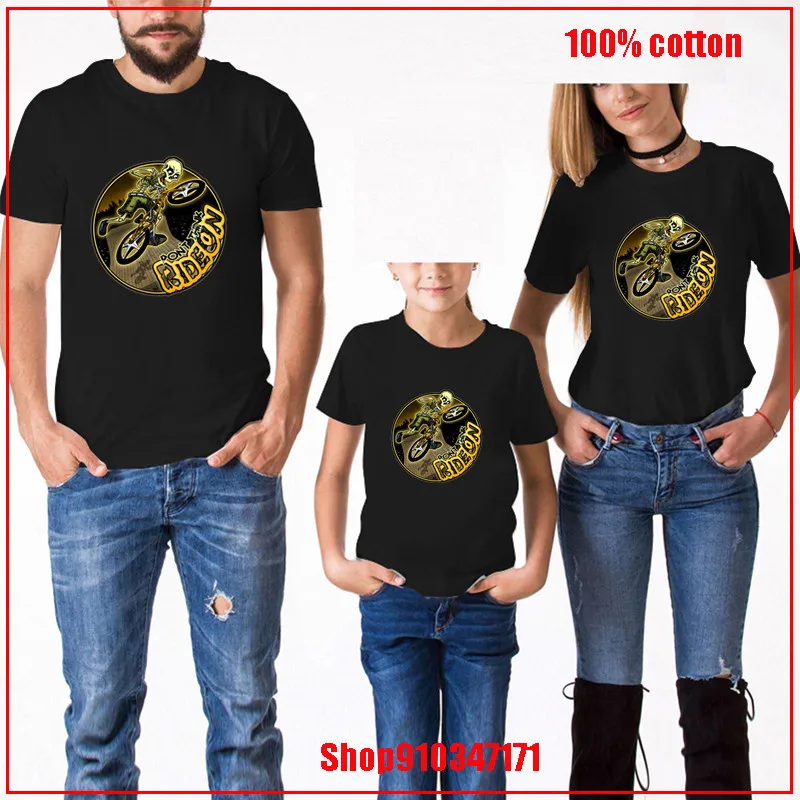 Парные костюмы с черепами и надписью Don't Think Ride одежда для мальчиков 14 или 16