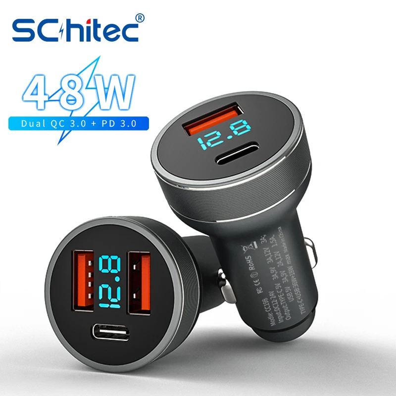 

Автомобильное зарядное устройство Schitec с USB-портом, 48 Вт