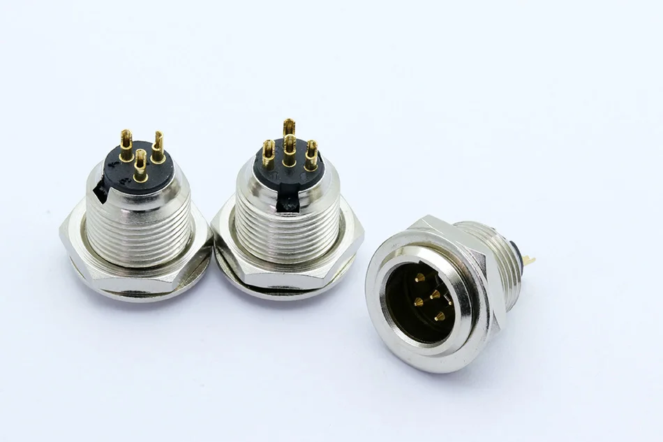 1 шт. мини разъем XLR, гнездо, авиационный разъем микрофона, цинковый сплав+ медные контакты с позолоченными, 3 4 5 контактов