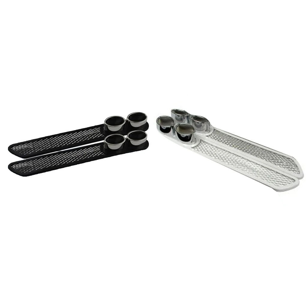 

2pcs Car Auto Tail Grid Simulation Exhaust Pipe Tube Vent Double Cylinder Decorative Sticker