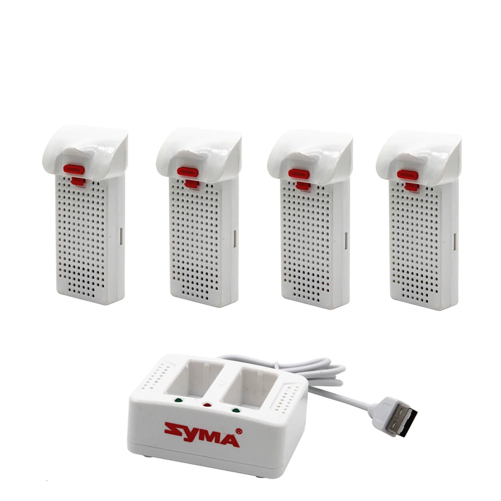 SET5 Дрон Syma X25pro X25W аккумулятор с зарядным устройством Радиоуправляемый квадрокоптер запасные части Аксессуары 7,4 В 1000 мАч батарея - Цвет: SET5