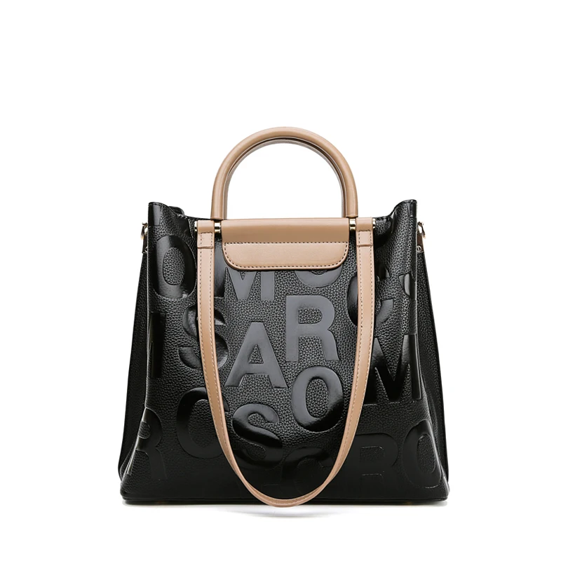 

Famous Brand Fashion Design Women Handbag Genuine Leather Letter Printed Pattern Single Shoulder Bags Louis Brand Big Capacity