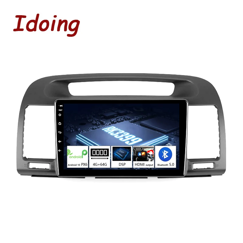 

Автомобильный мультимедийный плеер Idoing, 9 "Android 10 PX6 для Toyota-Camry 5 XV 30 2001-2006, радио, мультимедиа, навигация GPS, no 2 din DVD 2din