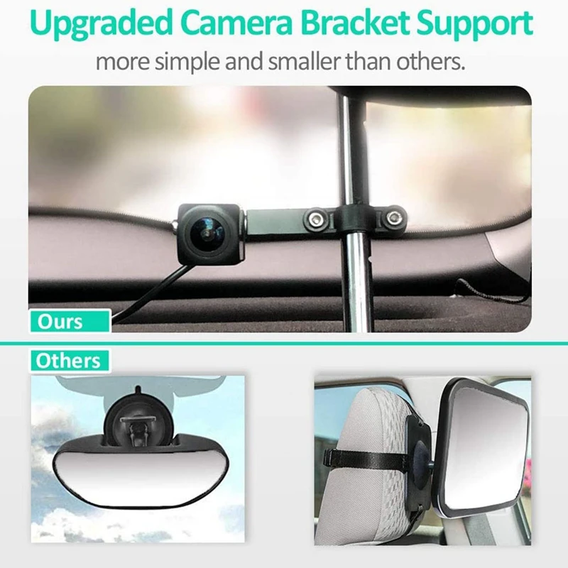 

Baby Car Mirror for Back Seat Rear Facing with 360 degree Adjustable Fisheye Monitor Camera,with 4.3inch Display