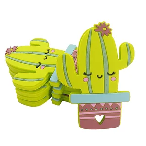 Chenkai 5 шт. силиконовый Прорезыватель в форме кактуса детский сенсорный кулон пищевой класс для сделай сам Милая соска для кормления ребенка подарок