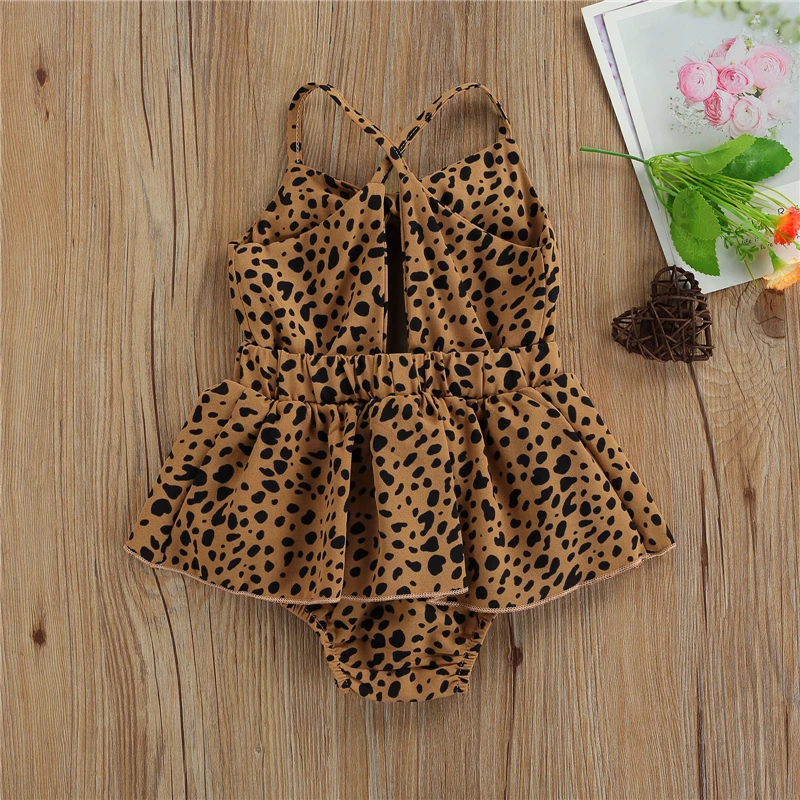 

Girls Bodysuit Cute Kids Dots Print Sleeveless Spaghetti Strap Jumpsuit for Summer One Piece Clothes Sunsuit 0-24 Months