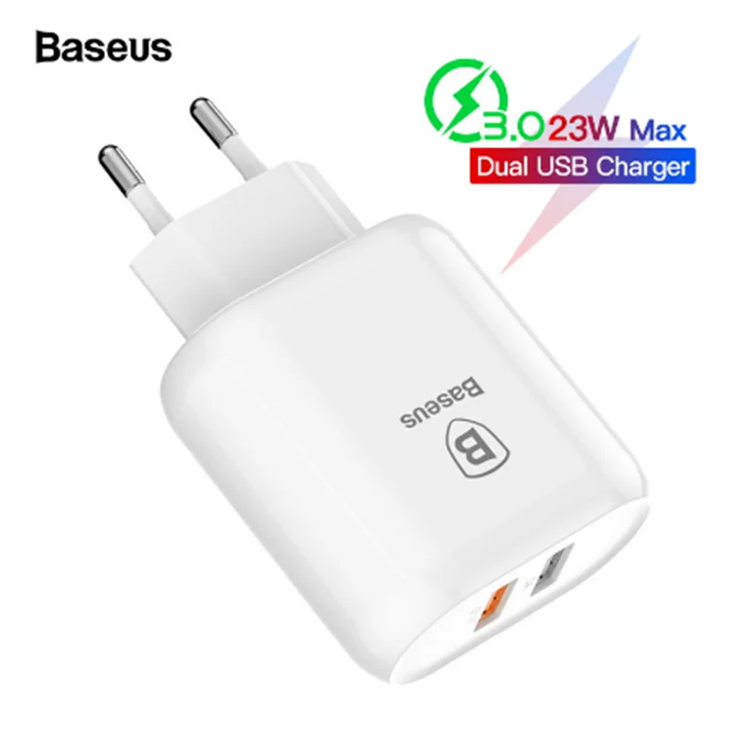 Устройство зарядное Baseus с USB-портом и поддержкой быстрой зарядки 23 Вт 3 0 в |