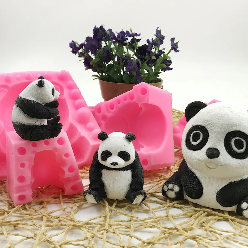 

3D Soft Silicone Mold For Mousse Ice Cream Making Animals Panda Chocolate Jelly Moulds Cake Bake Decorating Tools Resin Art DIY