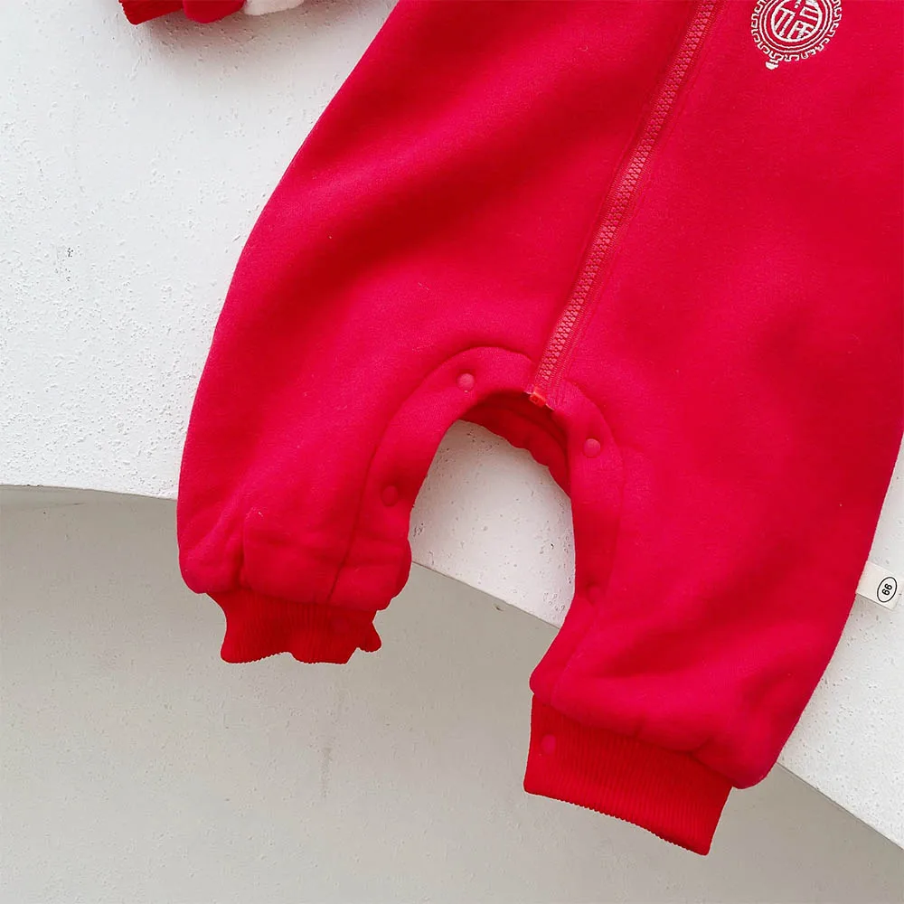 Комбинезоны с капюшоном для маленьких мальчиков бархатный теплый зимний