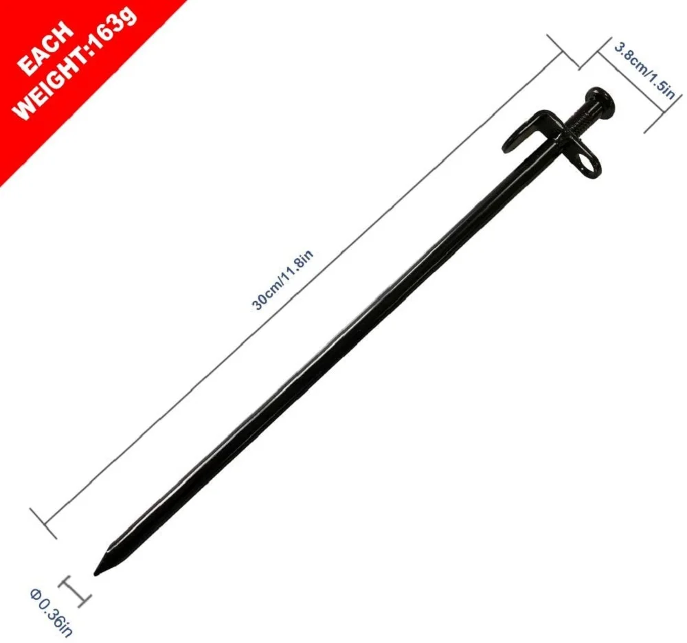 Стальные колышки для палатки 10 шт. сверхпрочных стальных колышков удержания