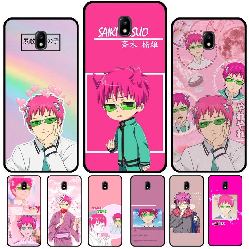Аниме "Роковая жизнь Сайки К." для телефона Samsung Galaxy J8 A7 A9 2018 J1 J3 J5 J7 2016 A3 A5 2017 A6 A8 J4 J6 Plus.